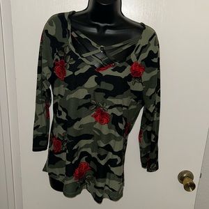Floral Camo Punk Top
